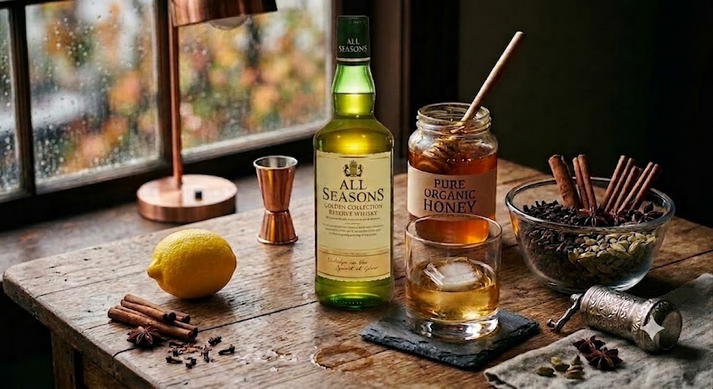 A bottle of Aperol and cocktail illustrations